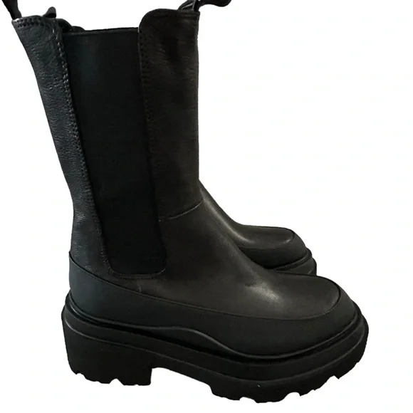 LITA By Ciara Chelsea Mid High Leather Black Boots for Women, SZ. EU 36 / US 5.5 - Picture 14 of 15